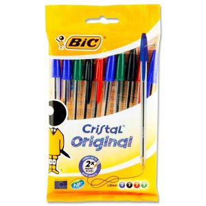 Bic Original Cristal Ballpoint Pens Assorted Pk10