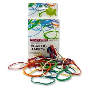 100g Rubber Bands Coloured Asst Size