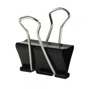 Foldback Clip 25mm Black (Pack of 10)