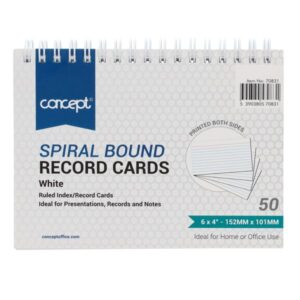 Spiral Bound Record Cards