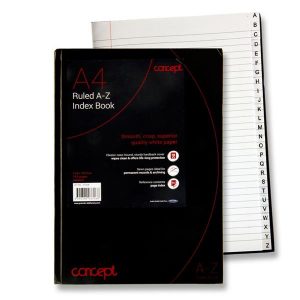 Concept A4 192pg A-Z Index Book