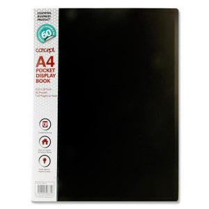 A4 60 Pocket Display Book - Black