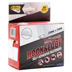 Stik-ie Roll Of 36 Pairs 25mm Hook And Loop Pads