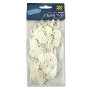 Strung Tags 13x20mm Pkt.200