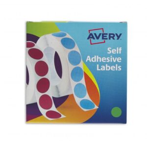 Avery Labels in Dispenser on Roll Round Diam.19mm Green Ref 24-507 [1120 Labels]
