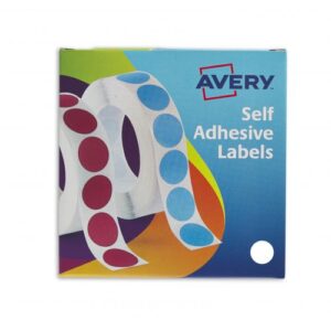 Avery Labels in Dispenser on Roll Round Diam.19mm White Ref 24-404 [1400 Labels]
