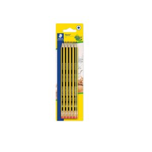 Staedtler Noris School HB Pencils Rubber Tip (Box of 12) 122-2BK10