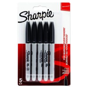 Sharpie Permanent Marker Black Pack of 5