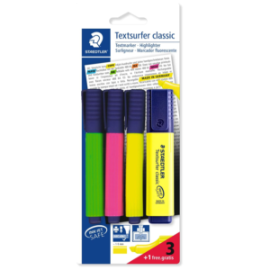 STAEDTLER Textsurfer Highlighter Pack - 4 pack