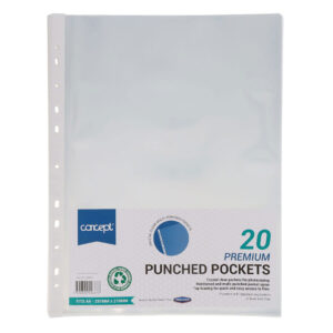 Concept A4 Punched Pockets Pack of 20