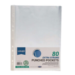 Concept A4 Extra Strong Punched Pockets Pack of 80