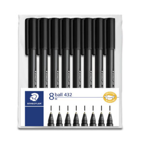 Staedtler 432 Ballpen Pk8 Black