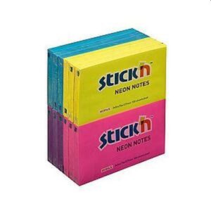 ValueX Stickn Notes 76x127mm 100 Sheets Neon Colours (Pack 12)