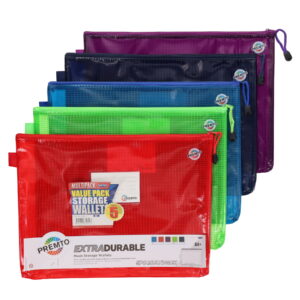 Premto A4+ Mesh Storage Wallets  (Pack of 5)
